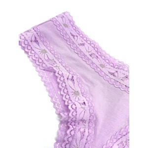 Трусики Victoria's Secret Cheeky cotton Lilac,чики з мереживом
