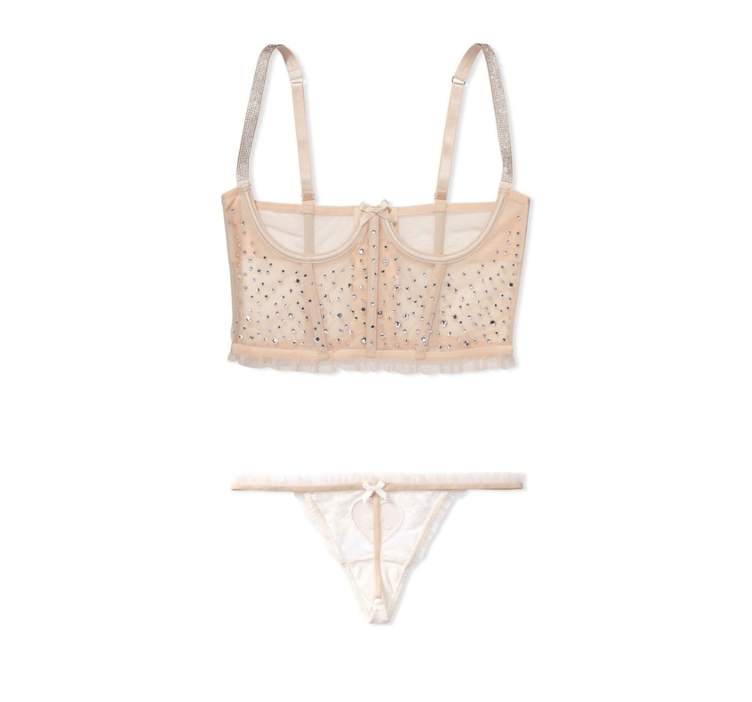 Комплект білизни VERY SEXY Shine Strap Beige Dream Angels V-String