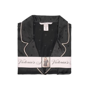 Піжама Victoria's Secret Satin Short Pajama Set Black Dot