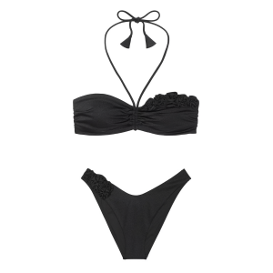 Купальник Rosette Bandeau Bikini Top Set Black