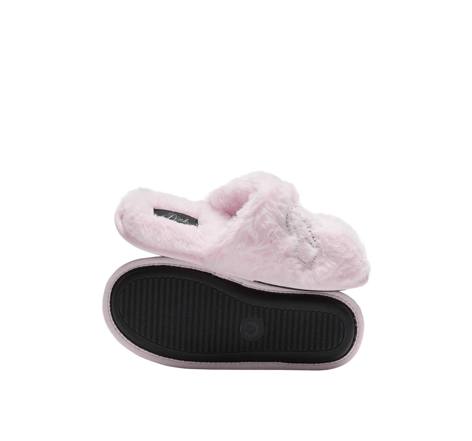 Домашні капці PINK Faux-Fur Closed-Toe Slippers Pink Tulip Bling Logo
