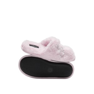 Домашні капці PINK Faux-Fur Closed-Toe Slippers Pink Tulip Bling Logo