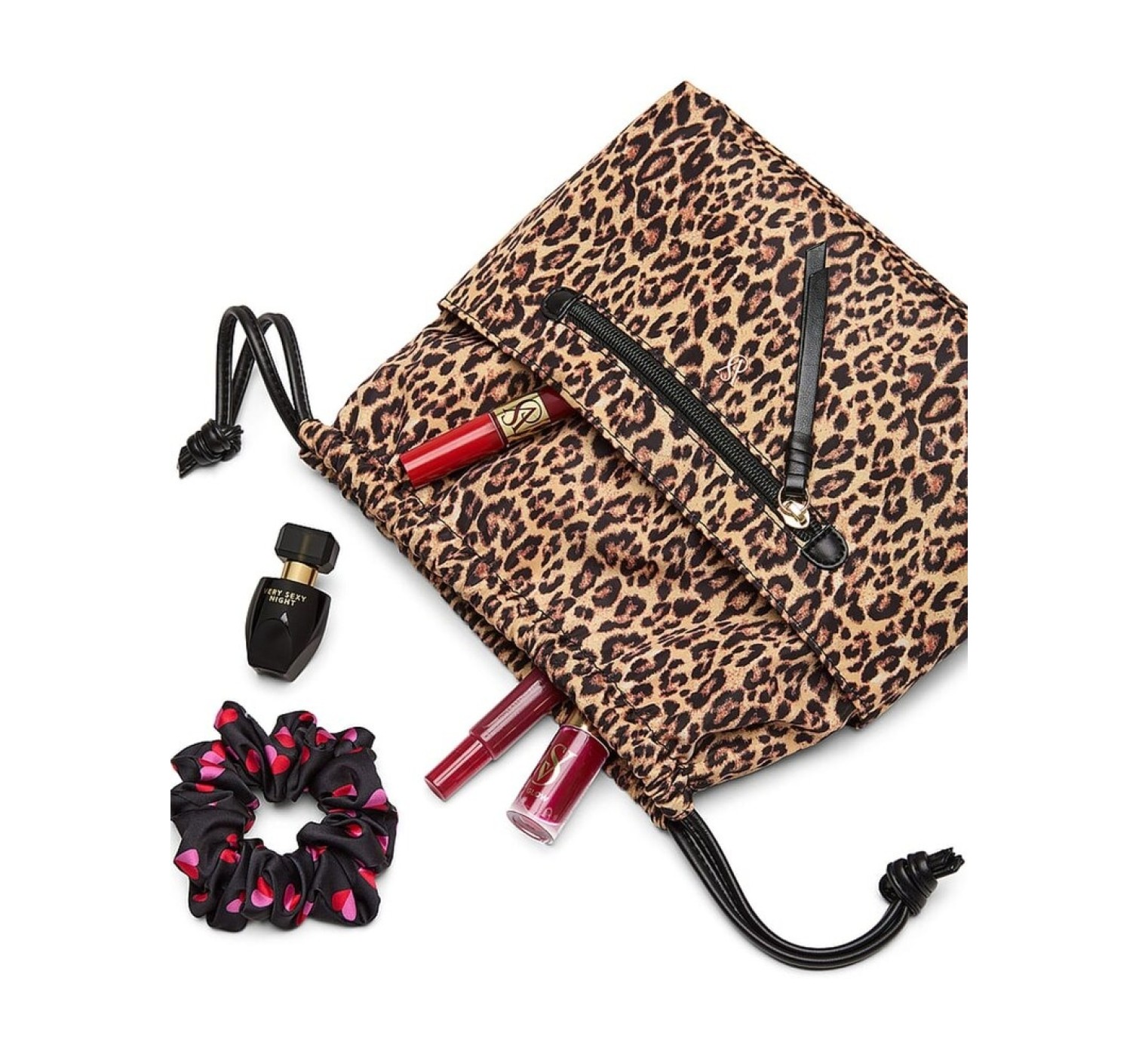 Косметичка Leopard Pink Cinch Makeup Bag