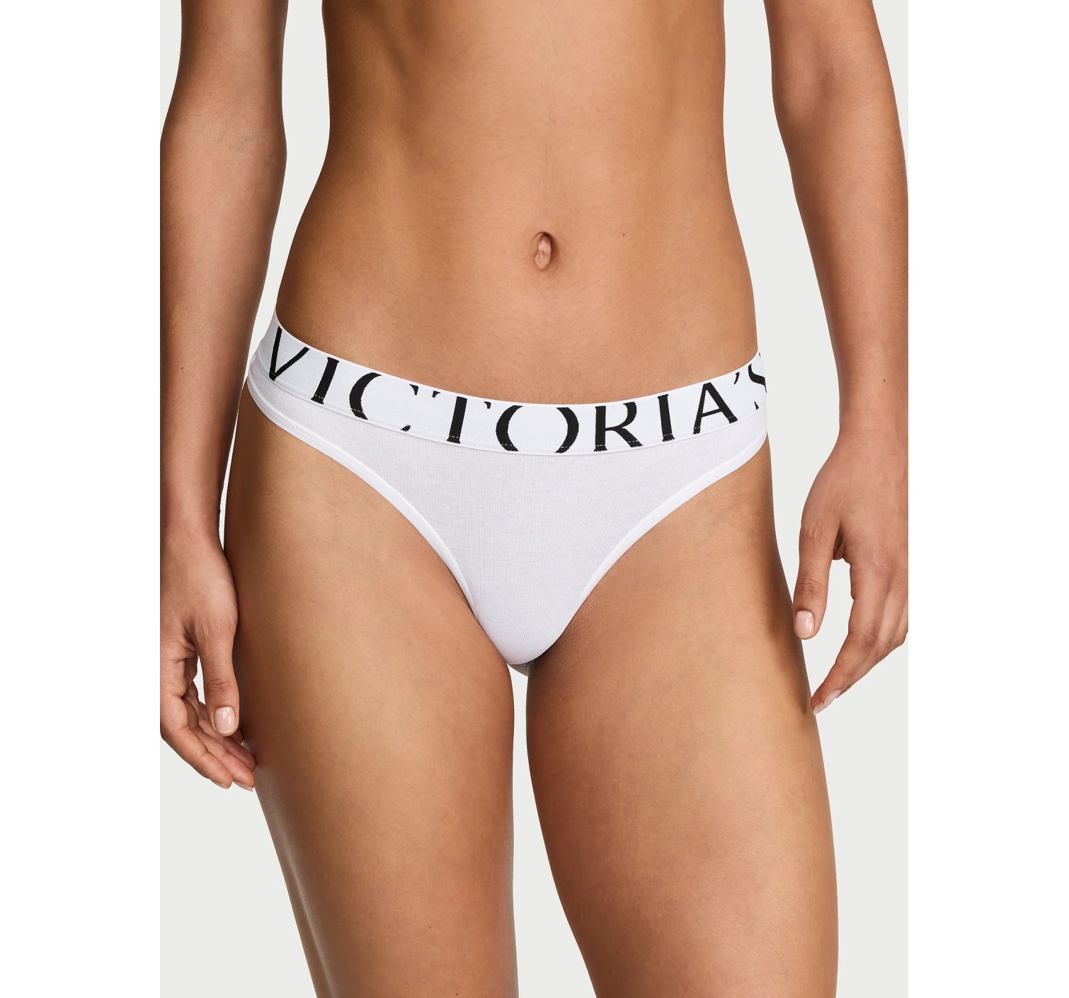 Трусики Exploded Logo Cotton Thong Panty White