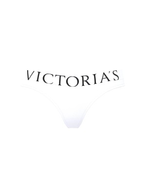 Трусики Exploded Logo Cotton Thong Panty White