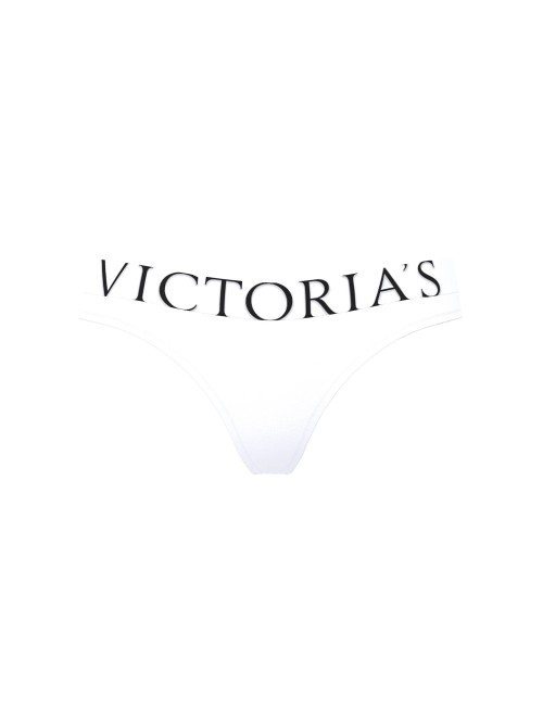 Трусики Exploded Logo Cotton Thong Panty White