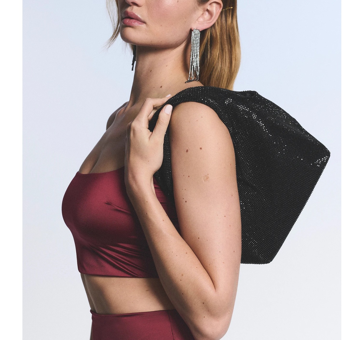 Сумка Diamanté Shine Slouchy Mini Bag