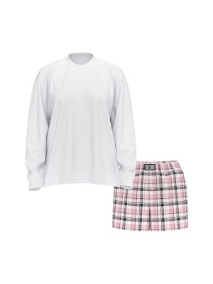 Піжама Cotton PJ Set Long sleeve plaid