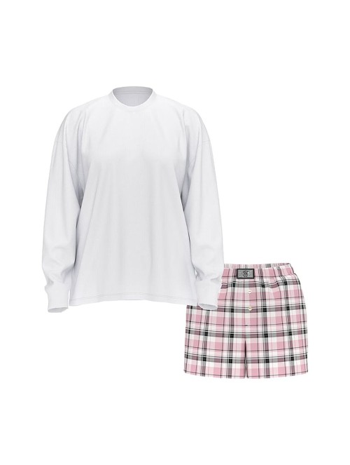 Піжама Cotton PJ Set Long sleeve plaid