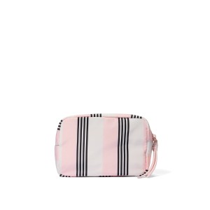 Косметичка Boxy Case Makeup Bag Pink And Black Stripe