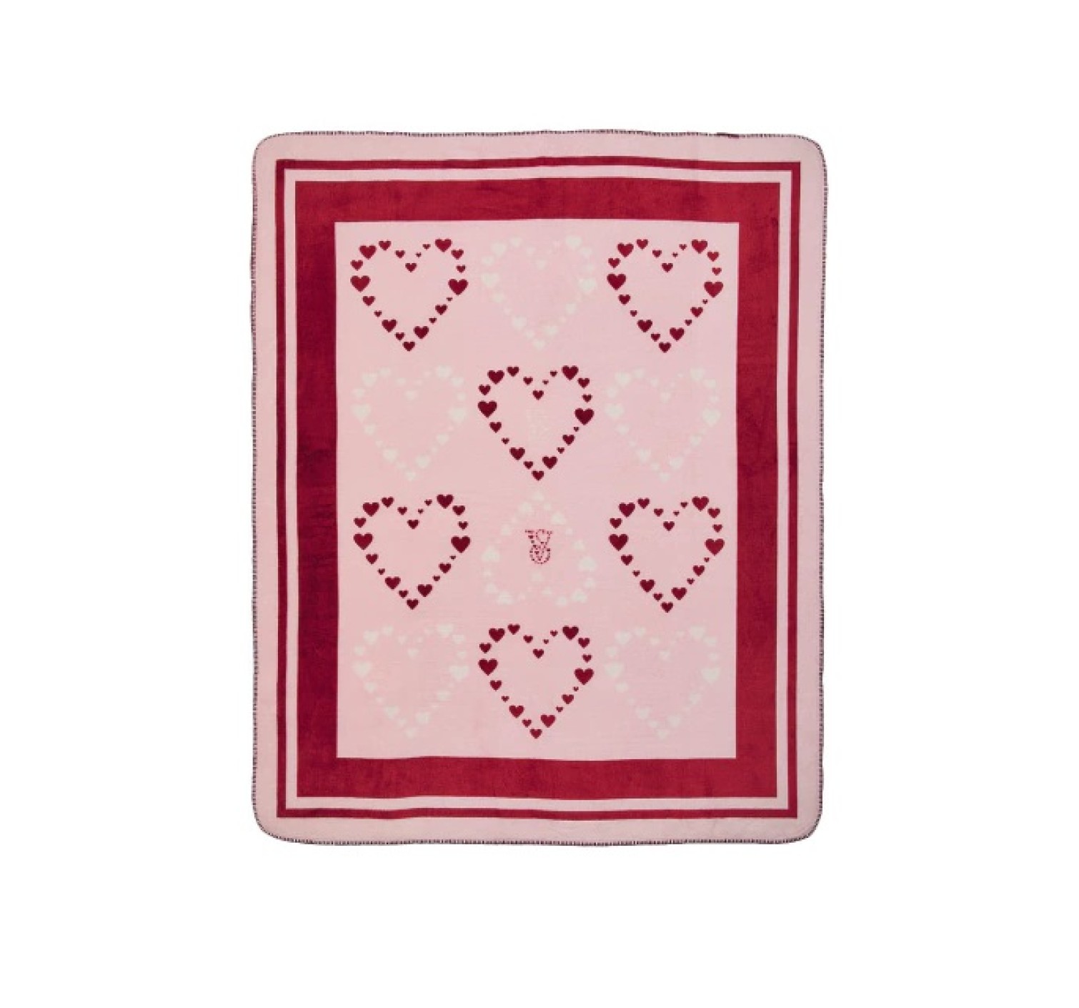 Плед Fleece Blanked Hearts Pink V-Day