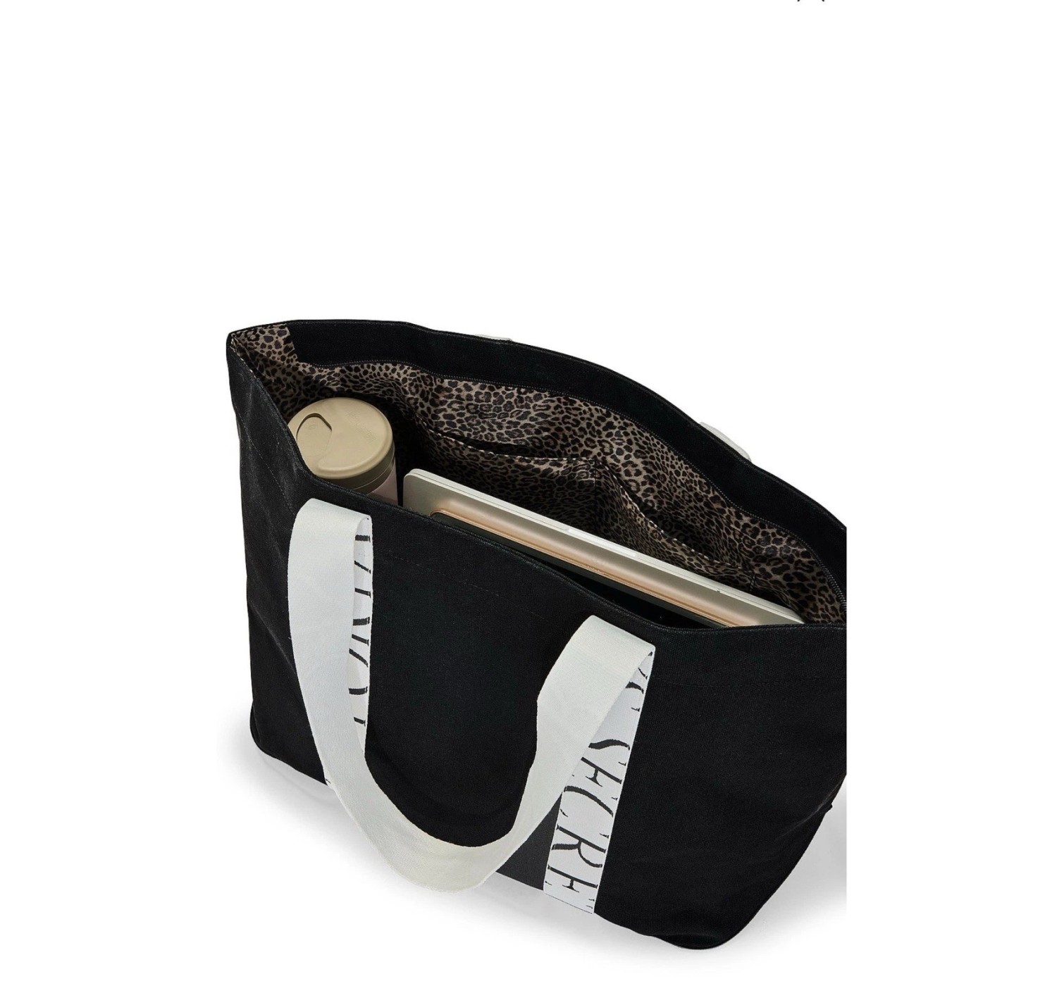 Сумка Black Tote Bag Logo Accent White