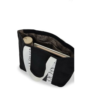 Сумка Black Tote Bag Logo Accent White