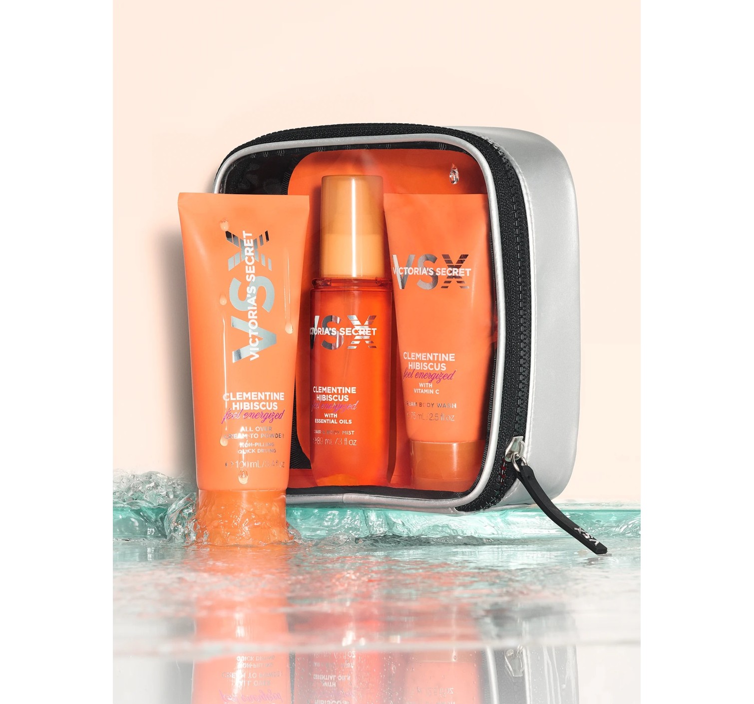 Подарочный набор 3-Piece Clementine Hibiscus Feel Energized Travel Set