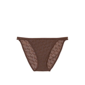 Трусики Logo Mesh Strappy Cheeky Panty Ganache