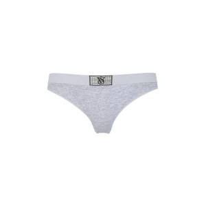 Трусики Logo Cotton Shine Patch Thong Grey