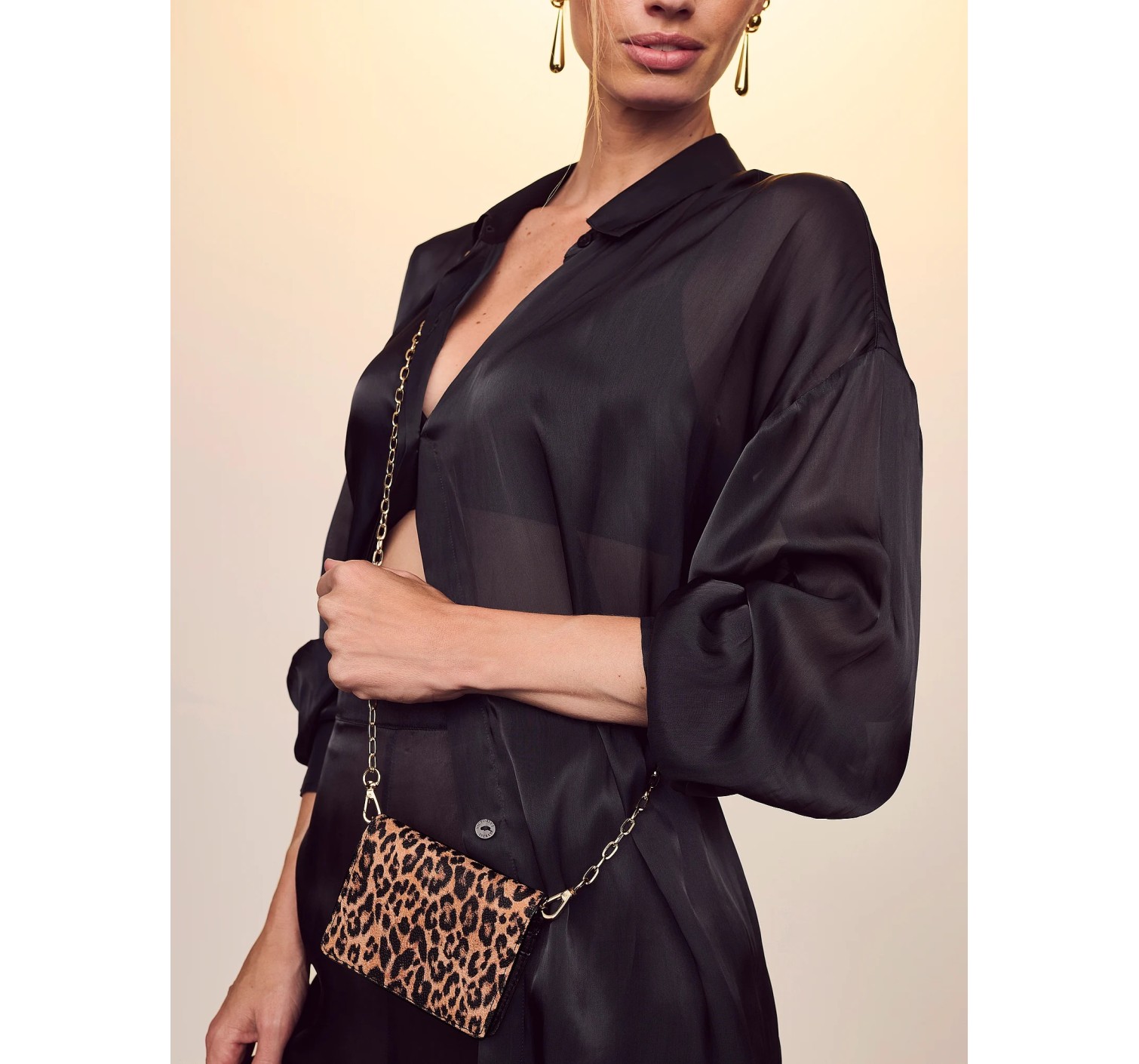 Кошелек-трансформер Convertible Chain Wallet Leopard