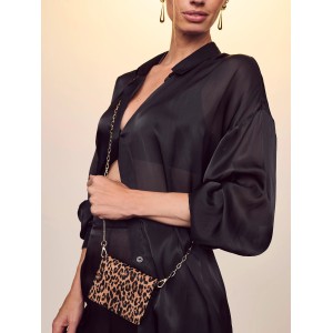 Кошелек-трансформер Convertible Chain Wallet Leopard