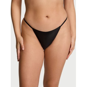 Трусики Dream Angels Satin Pom-Pom V-String Black