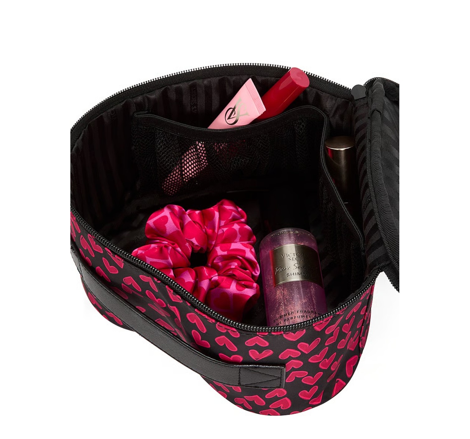 Косметичка Train Case Bag Black Grounded Heart