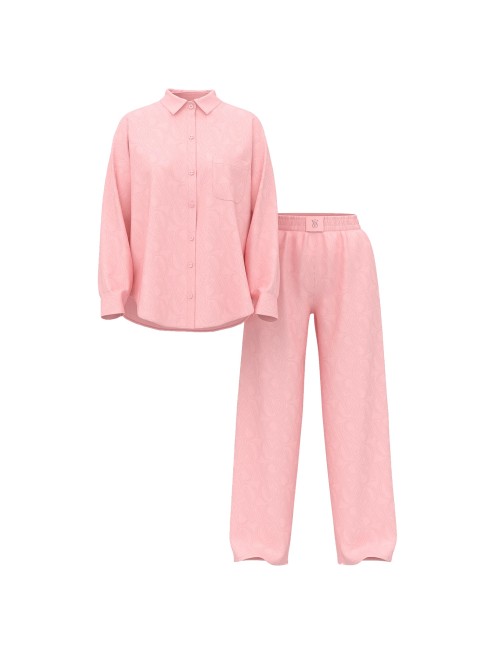 Піжама Modal-Cotton Long Pajama Set Angel Pink
