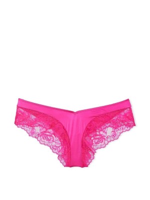 Трусики Lace Satin Cheeky Hot Pink