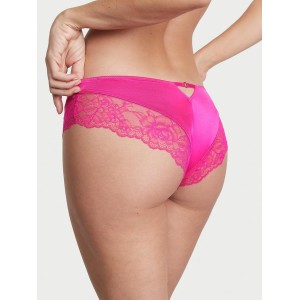 Трусики Lace Satin Cheeky Hot Pink