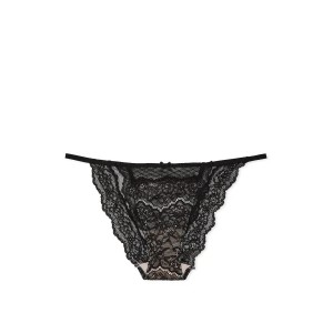 Трусики Lace String Bikini Panty Black & Purest Pink