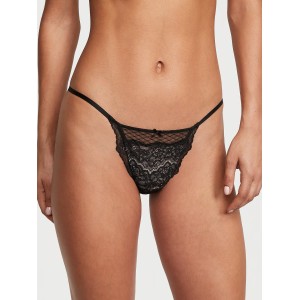 Трусики Lace String Bikini Panty Black & Purest Pink