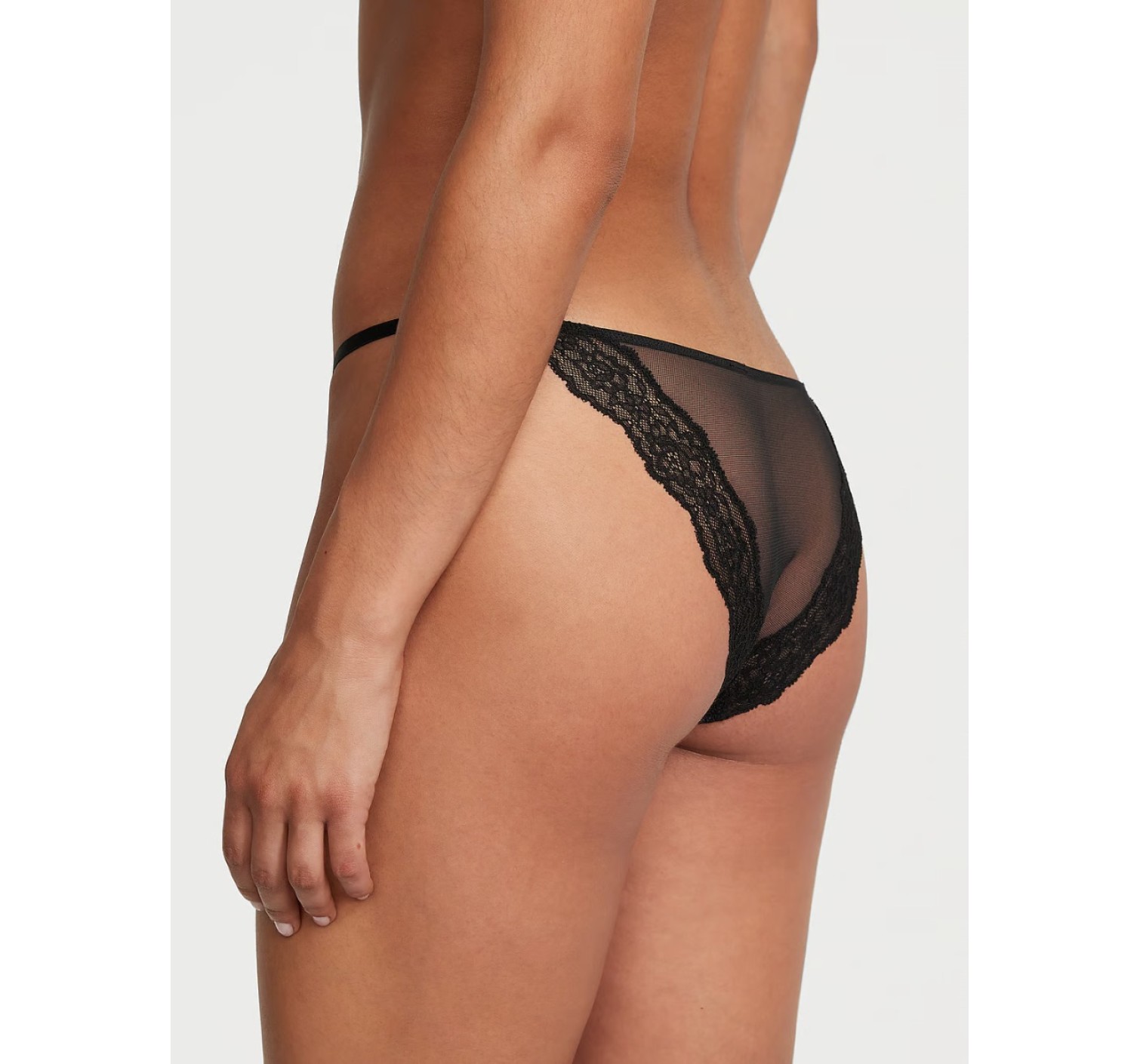 Трусики Lace String Bikini Panty Black & Purest Pink