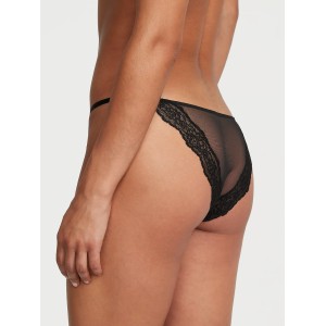 Трусики Lace String Bikini Panty Black & Purest Pink