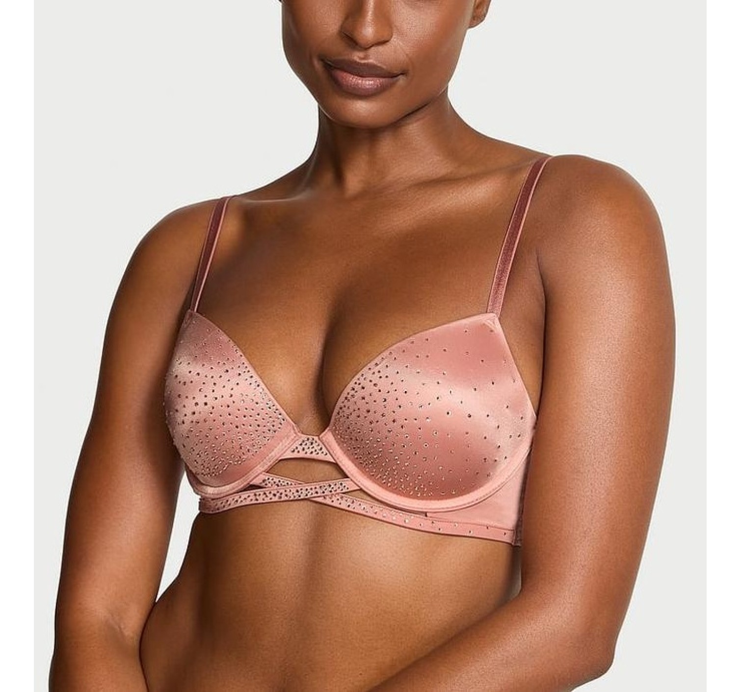 Бюстгальтер Sparkle Crystal Shine Cradle Push-Up Bra Desert Blush