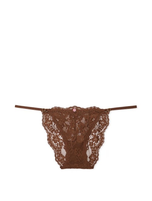 Трусики Lace String Bikini Panty Ganache