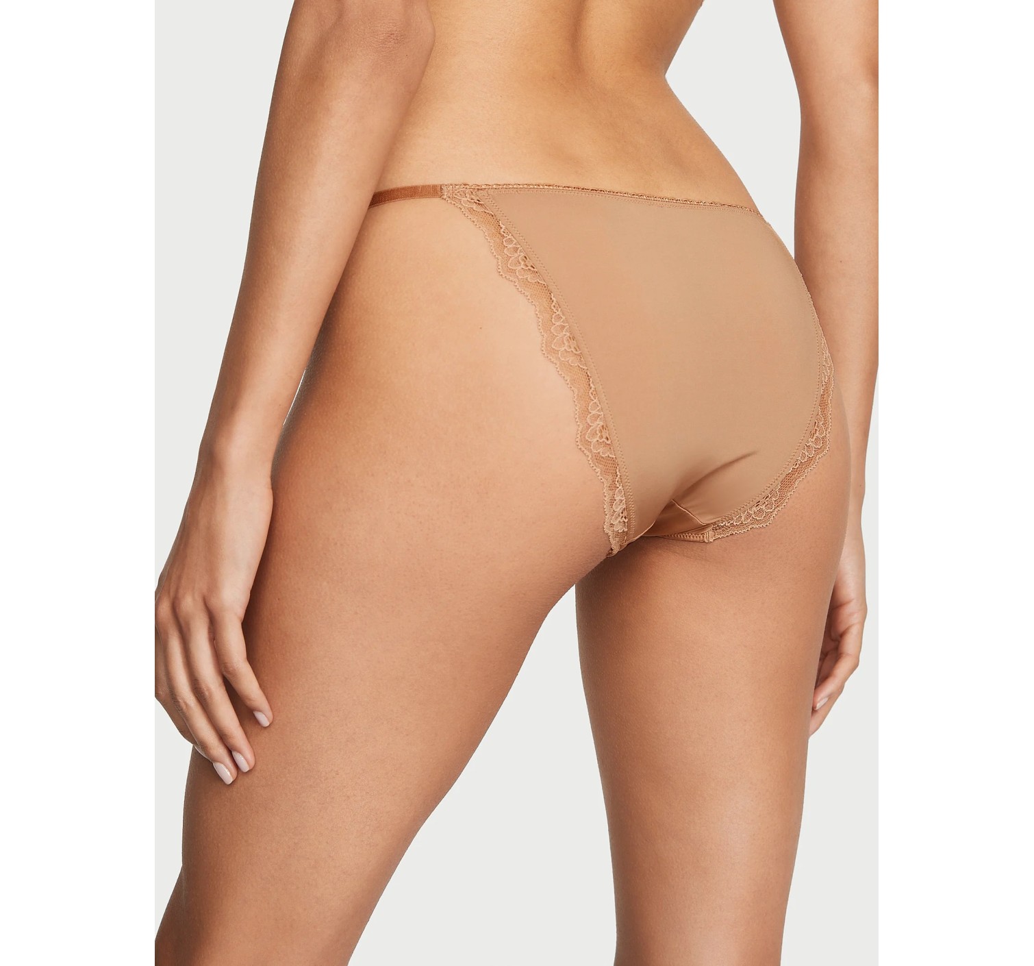 Трусики Lace Trim String Bikini Panty praline