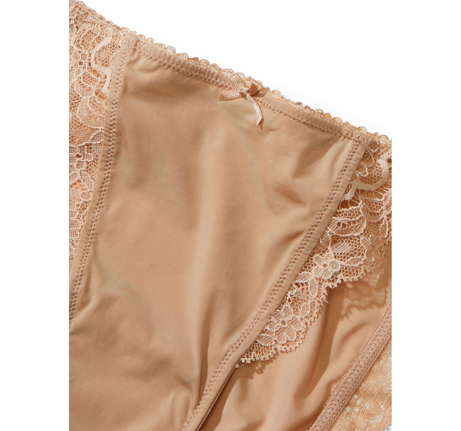 Трусики Lace Trim String Bikini Panty praline