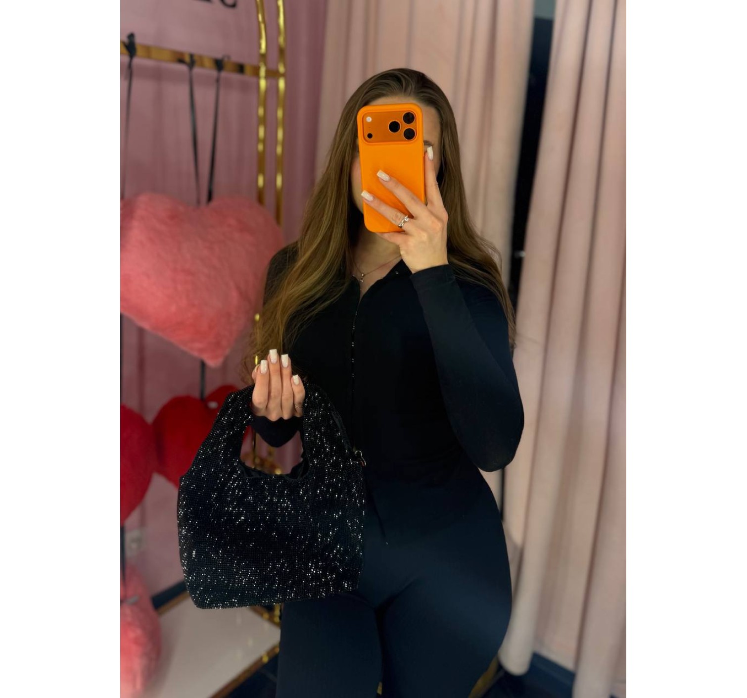 Сумка Diamanté Shine Slouchy Mini Bag