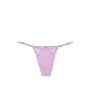 Трусики Lace Trim String Knickers Lilac