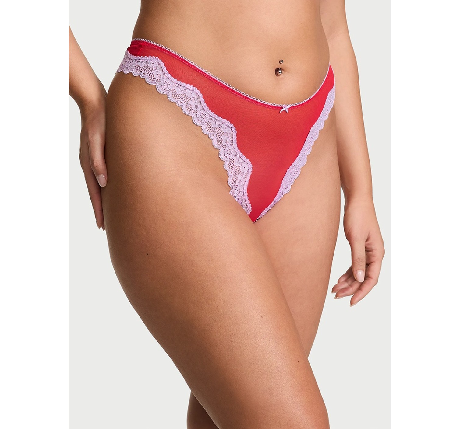 Трусики Tease High-Leg Scoop Thong Panty Red