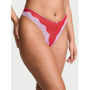 Трусики Tease High-Leg Scoop Thong Panty Red
