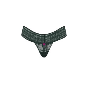 Трусики The LACIE Plaid Lace Thong Panty Cilantro