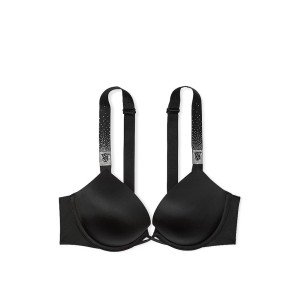 Бюстгальтер Add 2 Cups Push Up Bombshell Scattered Shine Strap Bra Black