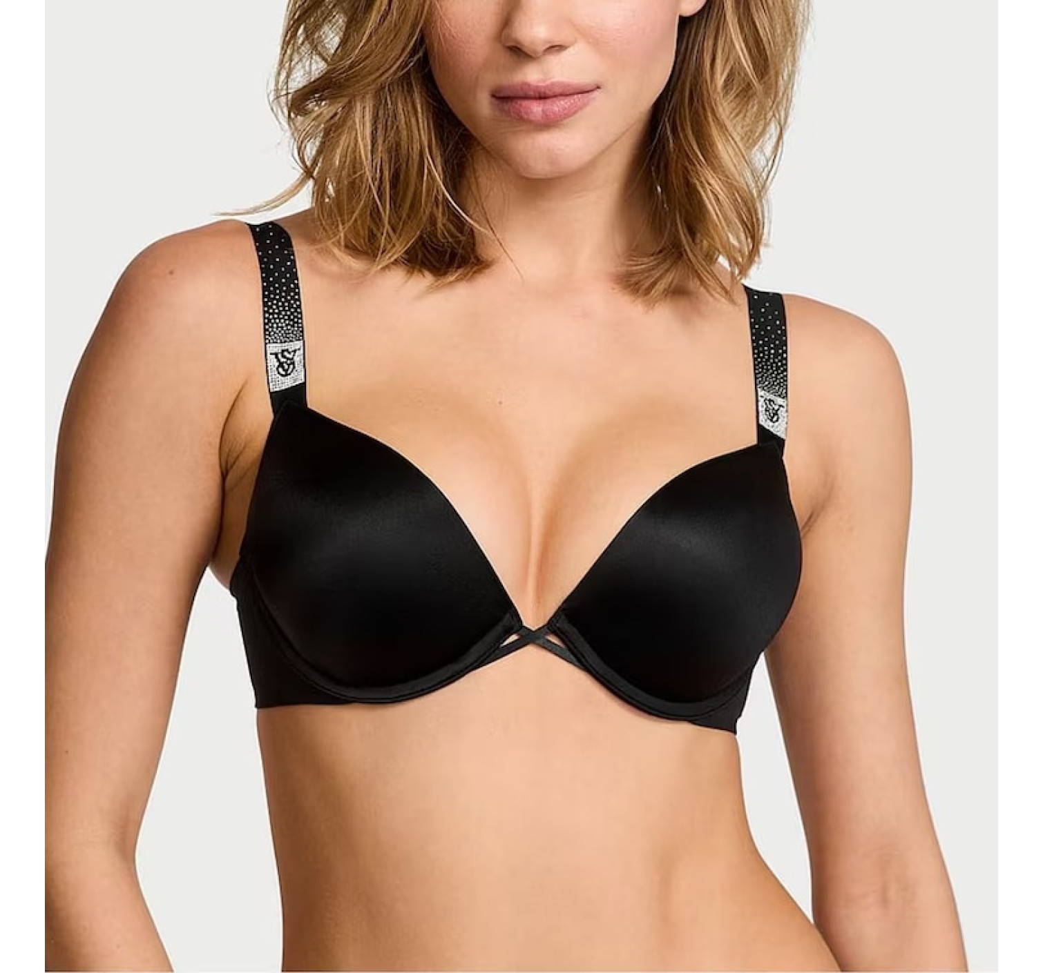 Бюстгальтер Add 2 Cups Push Up Bombshell Scattered Shine Strap Bra Black