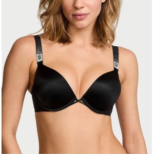 Бюстгальтер Add 2 Cups Push Up Bombshell Scattered Shine Strap Bra Black