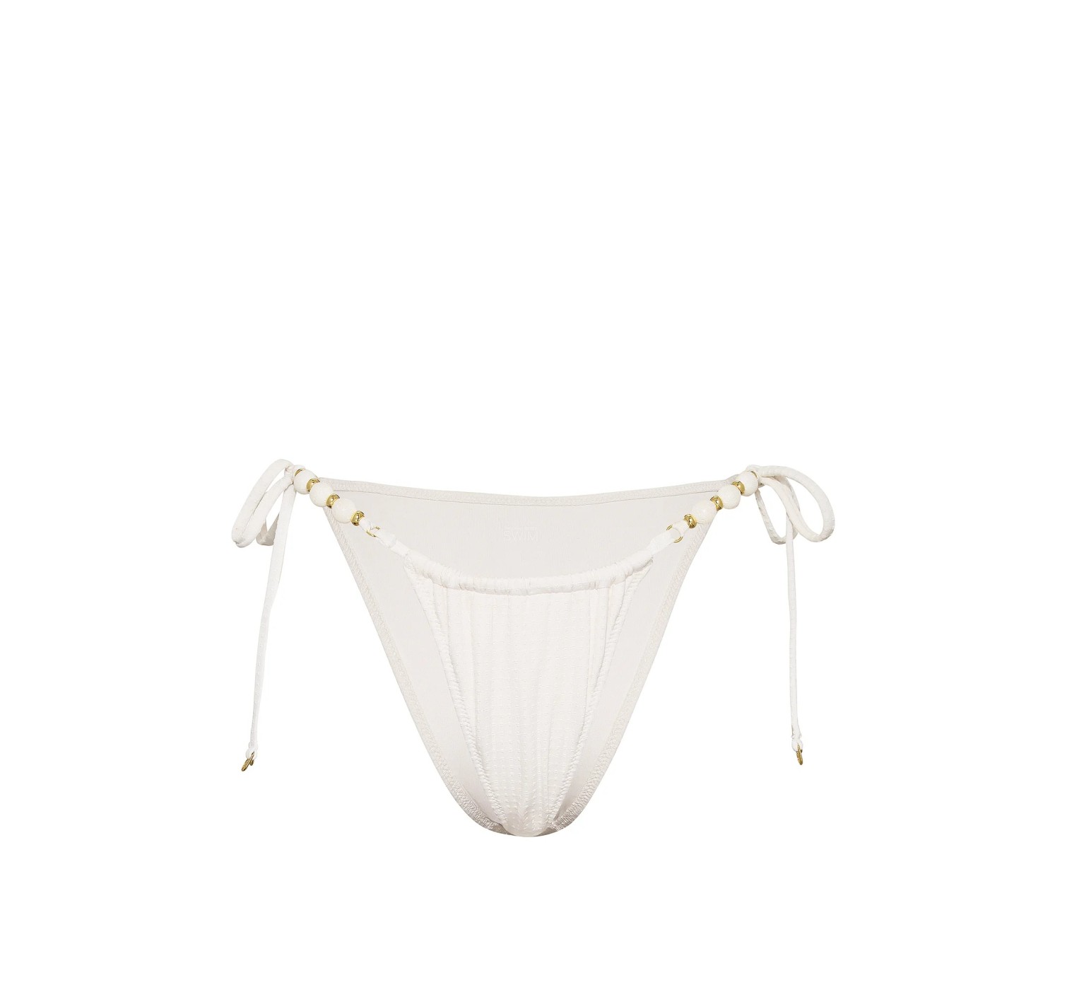 Купальник Beach Beads Triangle Bikini Brazilian Set Coconut White