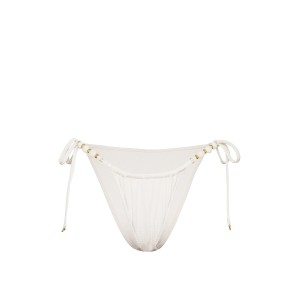 Купальник Beach Beads Triangle Bikini Brazilian Set Coconut White