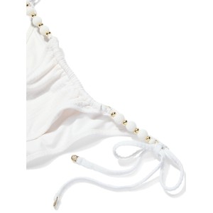 Купальник Beach Beads Triangle Bikini Brazilian Set Coconut White