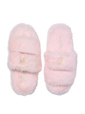 Домашні капці Luxe Plush Double Strap Slippers Angel Pink