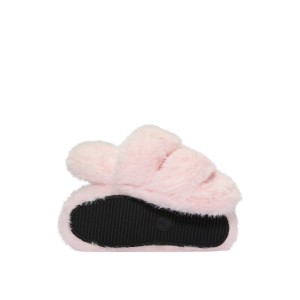 Домашние тапки Luxe Plush Double Strap Slippers Angel Pink