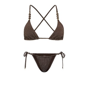 Купальник Beach Beads Triangle Bikini Brazilian Set Ganache
