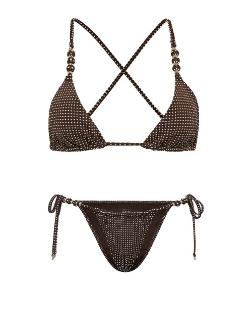 Купальник Beach Beads Triangle Bikini Brazilian Set Ganache